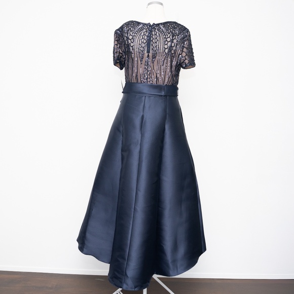 R&M Richards –  Sequin & Satin Mother of the Bride Midi Gown - Picture 3 of 12